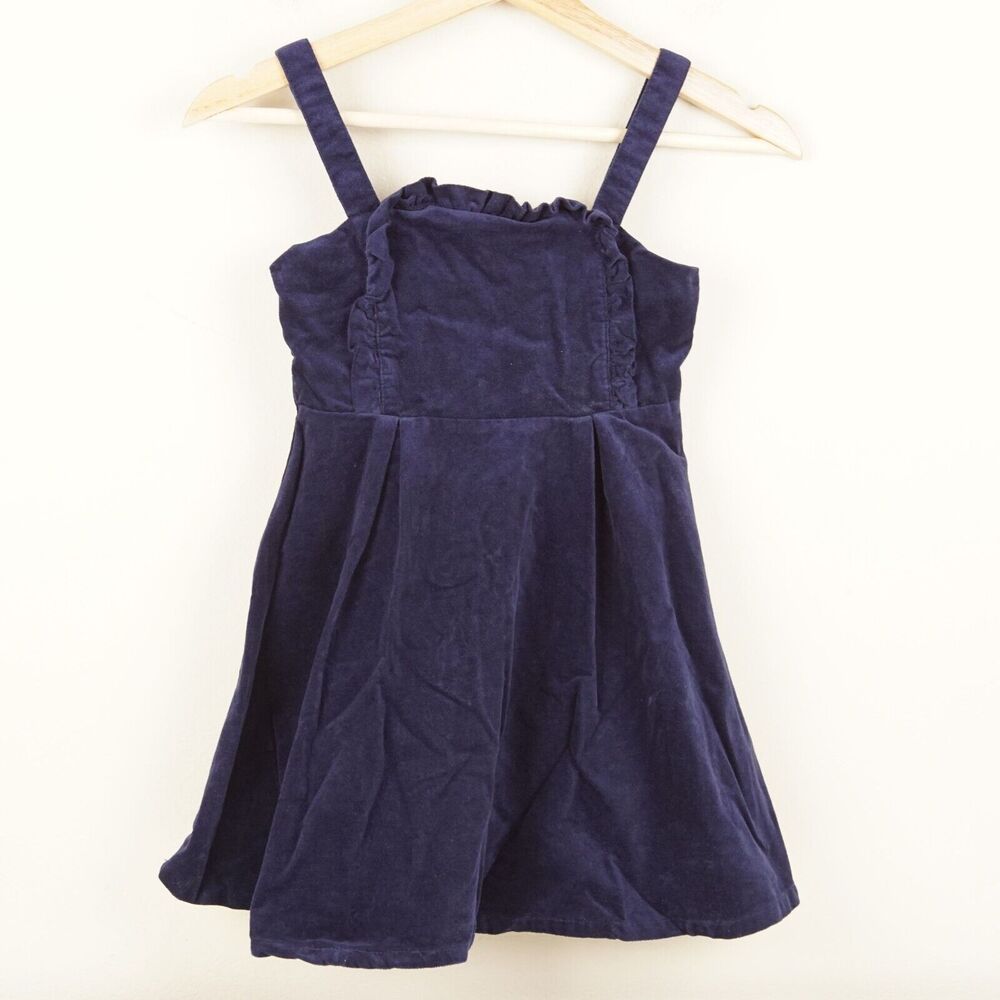 Janie Jack Merchant Marine Corduroy Blue Jumper Dress Girls Sz 6